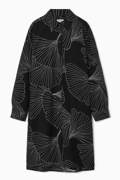 Платье-рубашка из шерсти с вышивкой артикул 1214120001