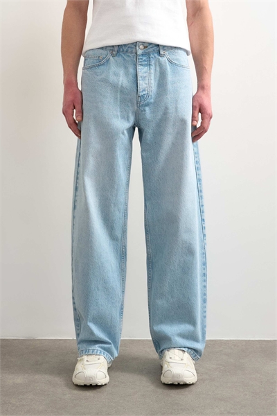 Джинсы свободного кроя с круглым дизайном артикул 154333227