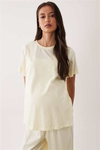 ASOS DESIGN: Пижамная футболка для беременных из хлопка с боковым разрезом, подходящая для кормления артикул 153840726