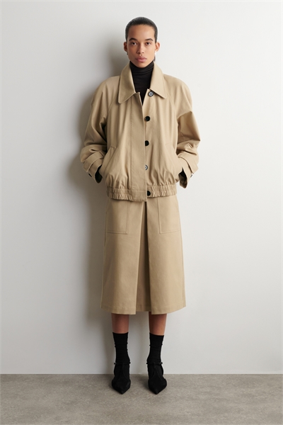 Деконструированная плиссированная хлопковая юбка средней длины артикул 1319190001