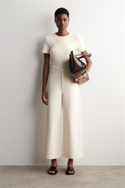 Джинсовые брюки с широкими штанинами артикул 1313780003