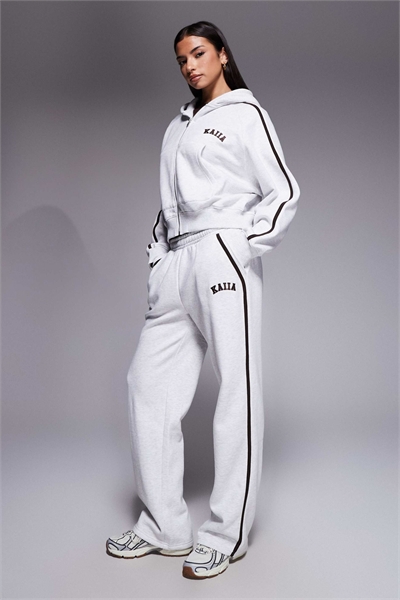 Джоггеры с широкими брючинами, боковой полосой и вышитым логотипом, с высоким содержанием хлопка co-ord артикул 153017109