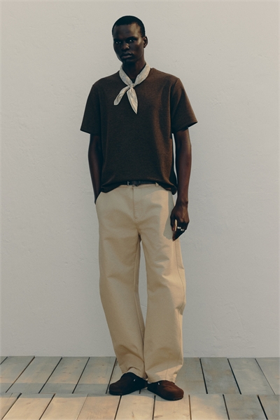 Вафельная футболка Regular Fit артикул 1249530009