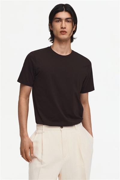 Футболка облегающего кроя из хлопка пима артикул 1101074045