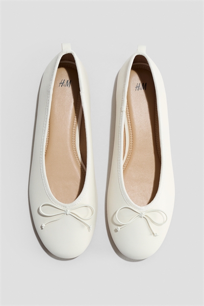 Балетки с декором в виде банта артикул 1263525007