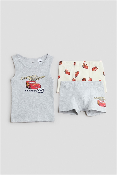 Комплект нижнего белья из 3 частей из хлопка артикул 1301333015