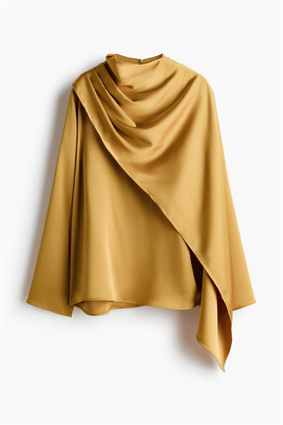 Атласная блузка с воланом артикул 1305167005