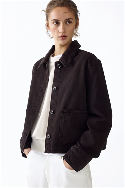 Рубашка-куртка из хлопкового твила артикул 1316042006