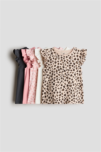 Набор из 5 топов с воланами на рукавах артикул 1318007003