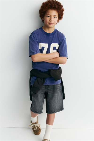 Шорты из джинсовой ткани свободного кроя, комплект из 2 штук артикул 1319846001