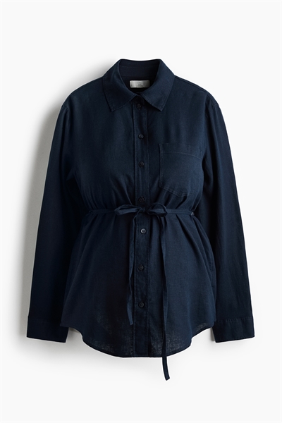 Рубашка MAMA из смешанного льна артикул 1320257001