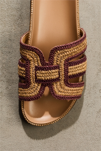 Плетеные соломенные сандалии артикул 1320464001