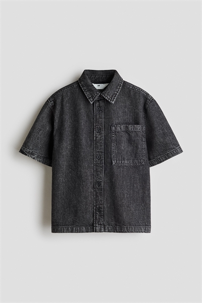 Джинсовая рубашка с короткими рукавами артикул 1323056001