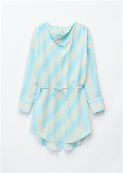 Платье средней длины с капюшоном и принтом артикул 1324463002