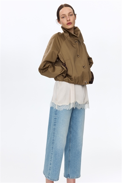 Джинсы с широкой высокой талией и укороченной длиной артикул 1324504005