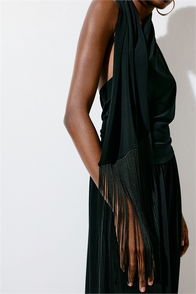 Топ с одним плечом и воротником-шарфом артикул 1326316003