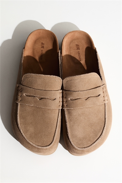 Кожаные лоферы-мули артикул 1328026003