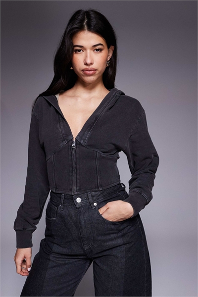 Худи с укороченным корсетом артикул 149552393