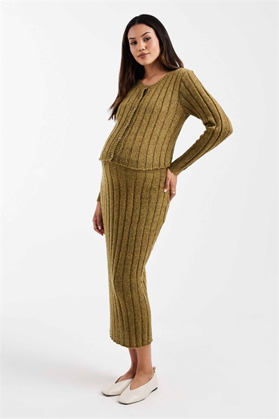 Короткий кардиган из ребристого трикотажа от Mamalicious Maternity co-ord артикул 151747760