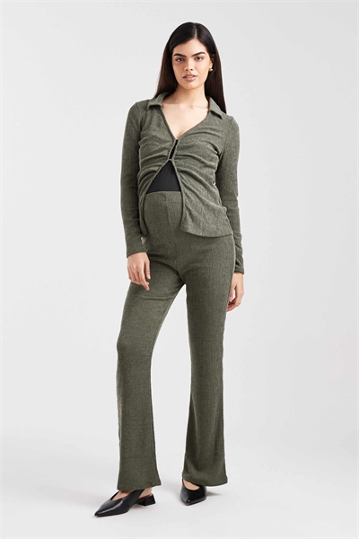 Брюки для беременных Mamalicious из мягкого трикотажа с широкими брючинами и ребристой фактурой co-ord артикул 149956976