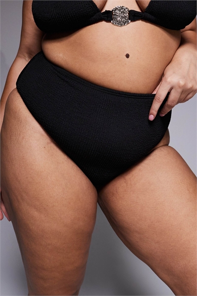 Бикини-трусики с высокой талией и гофрированной текстурой артикул 153323596