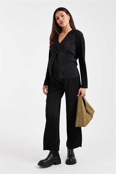 Брюки с прямыми брючинами и плиссировкой от Mamalicious Maternity co-ord артикул 149855383