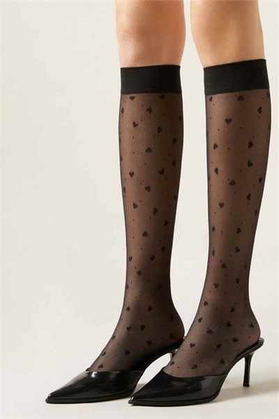 Гольфы с сердечками и горошком артикул 154058206