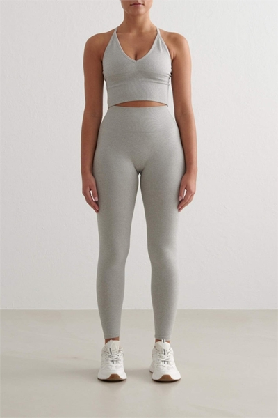 Бесшовные колготки серого меланжевого цвета артикул 154017164