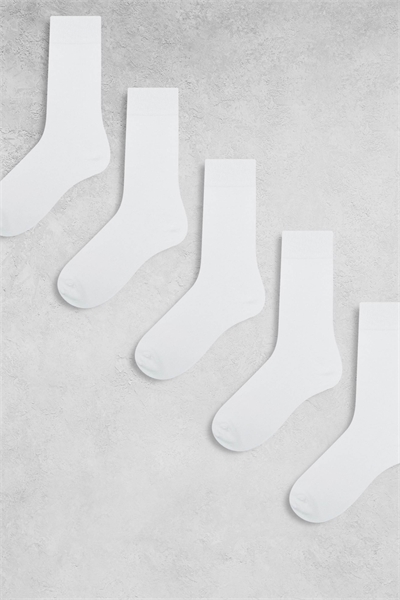 Набор из 5 пар однотонных носков артикул 138951113