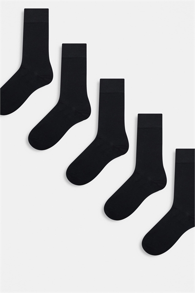 Набор из 5 пар однотонных носков артикул 138951114