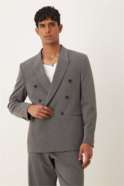 Двубортный пиджак свободного кроя артикул 143439131