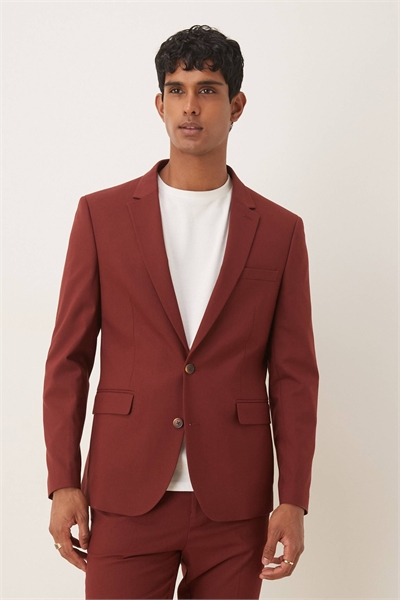 Приталенный пиджак бордового цвета артикул 142911900