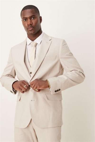 Приталенный льняной пиджак артикул 144639835