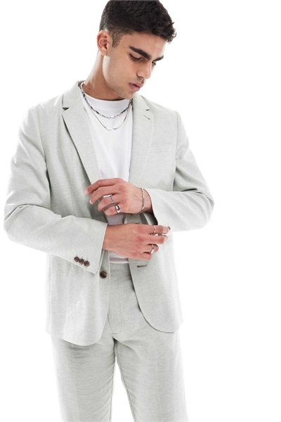 Приталенный пиджак из льна артикул 143214866