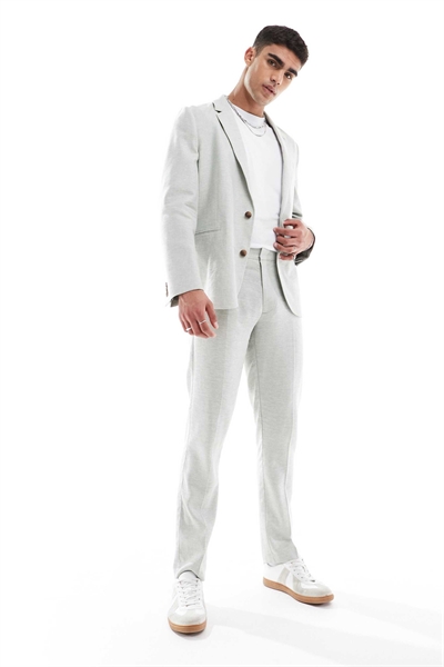 Узкие брюки с ломтиками льна артикул 143214867