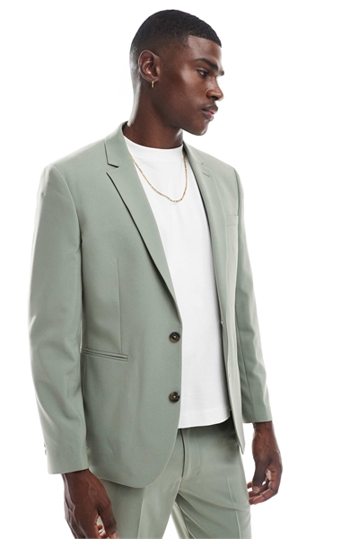 Приталенный пиджак салатового цвета артикул 141305350