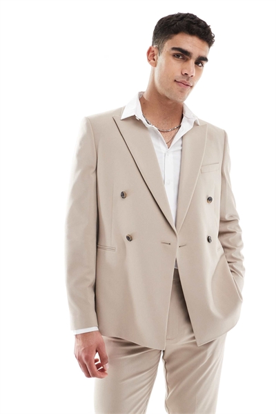 Двубортный приталенный пиджак артикул 141530153