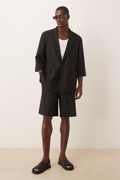 Пиджак с короткими рукавами из смешанного льна артикул 141269789