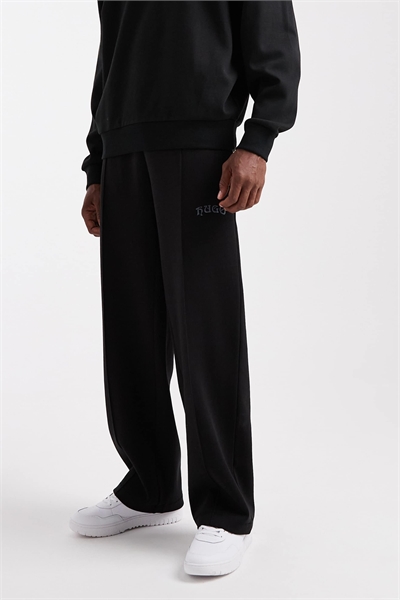 Спортивные штаны Dadsinolo с серебристым логотипом, открытым низом и швом спереди артикул 148448013