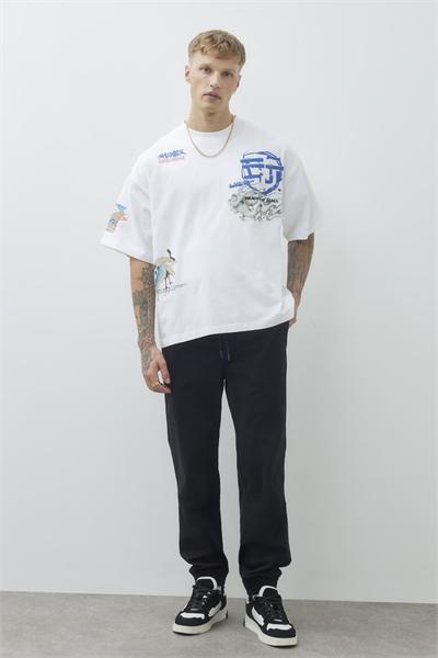 Джоггеры прямого кроя с отворотами артикул 151839293