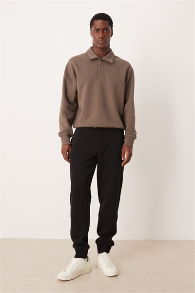 Джоггеры из смешанной хлопковой ткани с завязками на талии и манжетами артикул 154179346