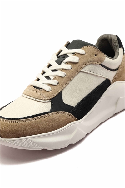 Мужские кожаные кроссовки «ROXY» в стиле кэжуал на шнурках артикул 148271889