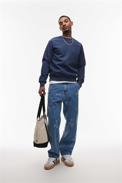 Свитшот Chase темно-синего цвета артикул 141526705