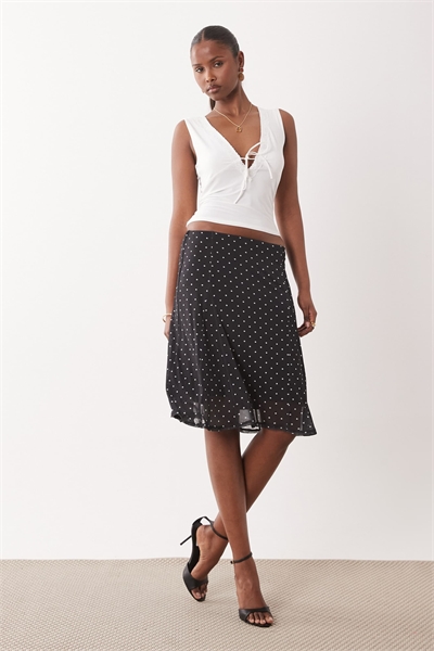 Средней длины юбка-карандаш из сетчатого материала с низкой талией и вставками co-ord артикул 156132826