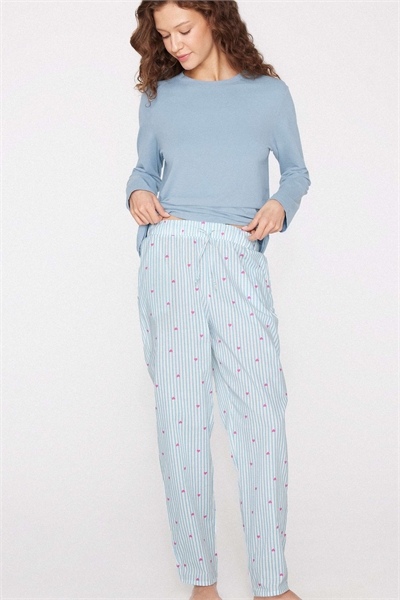 Брюки из хлопчатобумажной ткани с завязками артикул 156300972