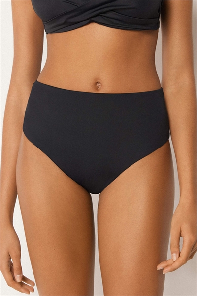 Бикини-трусики премиум-класса с высокой талией черного цвета артикул 156299547
