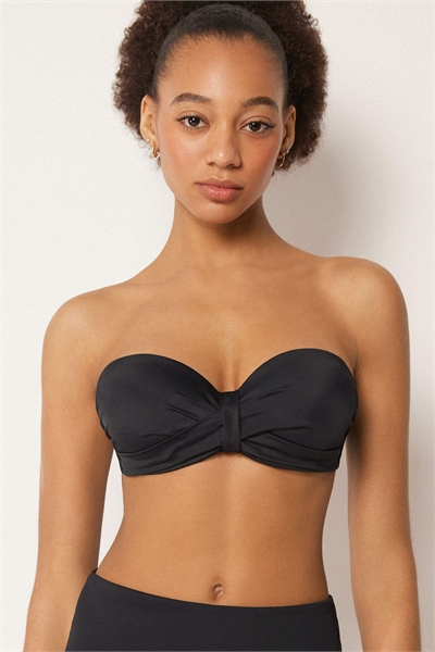 Бандо-топ для бикини премиум-класса черного цвета артикул 156299377