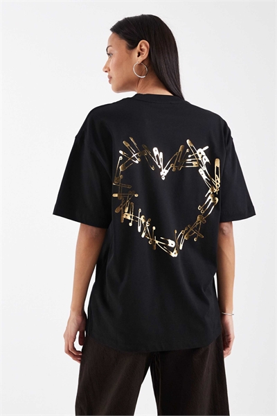 Футболка Etta с цветочным принтом на спине, черного цвета артикул 154766309