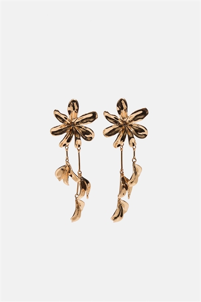 Серьги-подвески с цветочками артикул 156033419