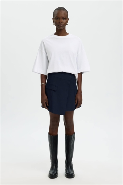 Мини-юбка темно-сапфирового цвета артикул 156566799